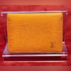 Louis Vuitton Epi Yellow with Purple Interior Card Holder